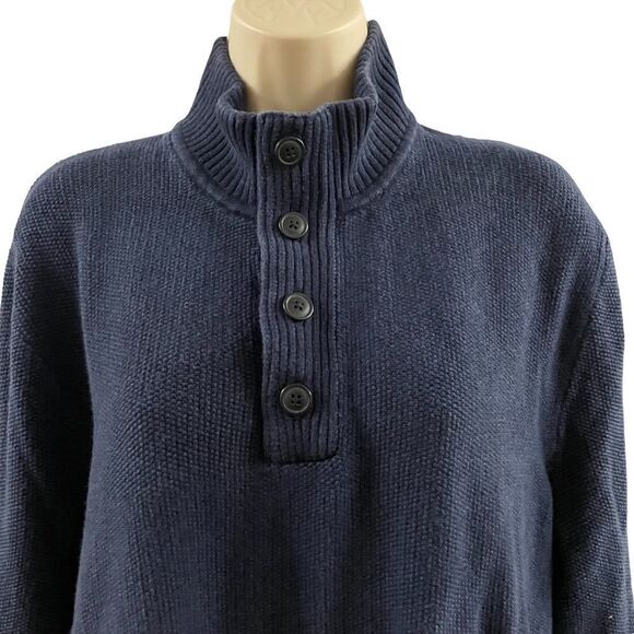 Gap ~ Navy Pullover Sweater ~ 4 Button closure ~ size Large - Picture 2 of 11